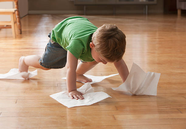 Kid cleaning floor | Wall 2 Wall Flooring